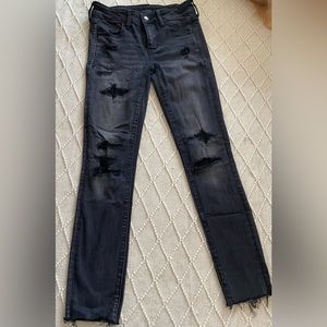 American Eagle Black Jean Size 4 XLong